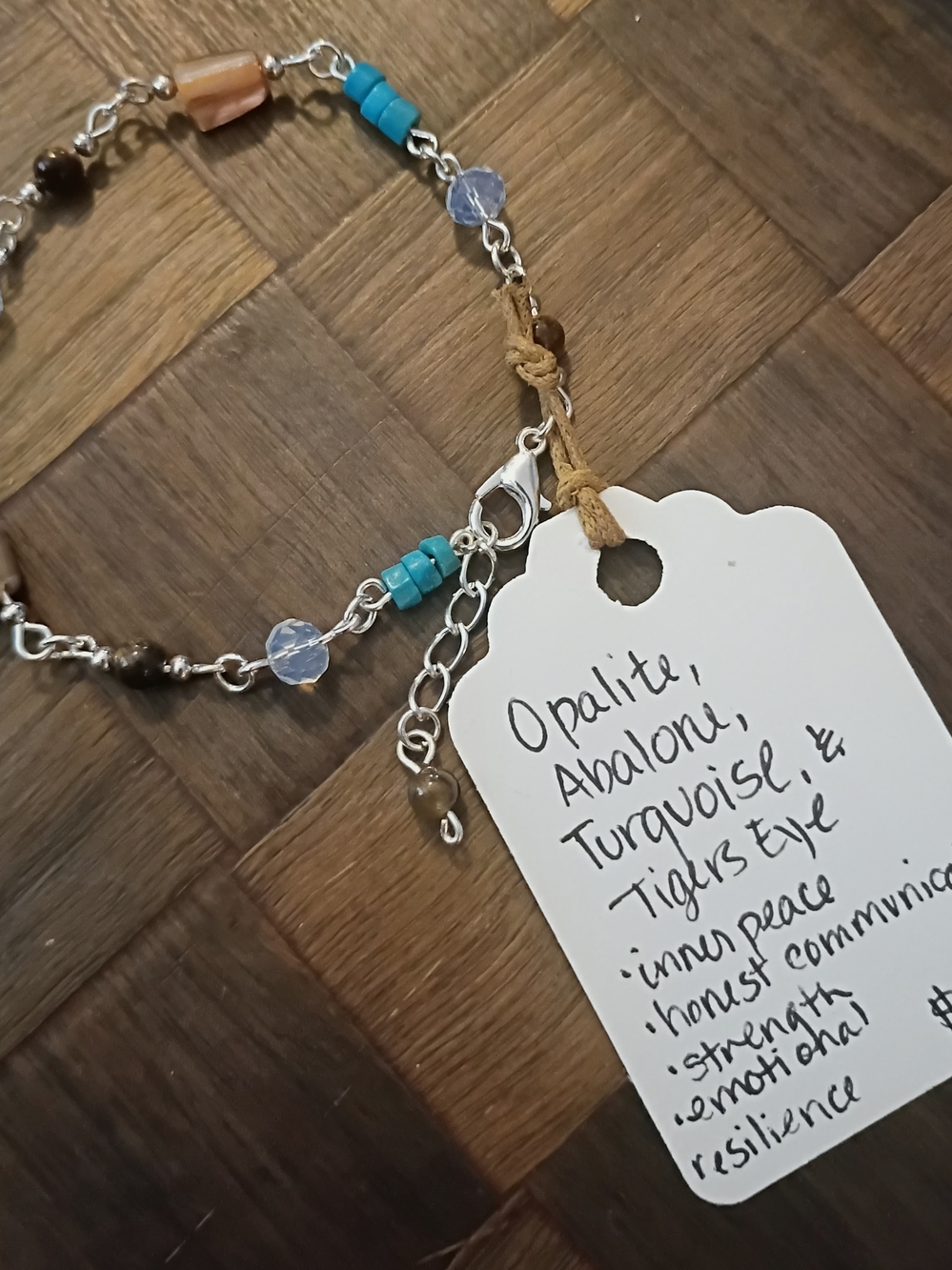 Turquoise & Brown Beaded Bracelet with Opalite Accents